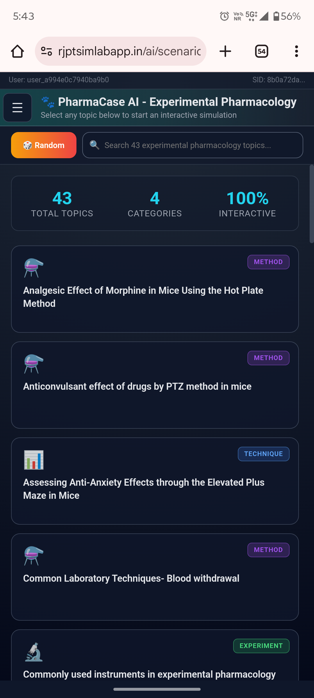 RJPT SimLab AI Assistant Interface